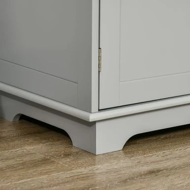 HOMCOM Modern Sideboard, Buffet Cabinet With Adjustable Shelves, Grey - White 12 HOMCOM Modern Sideboard, Buffet Cabinet With Adjustable Shelves, Grey - White - Image 10