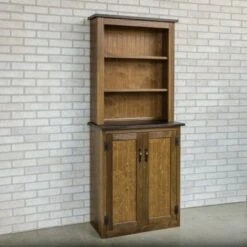 72-inch Tall Lodge Style China Cabinet With 3 Display Shelves And 2 Doors - White & Espresso Top -Gourmet Interiors 00e305a2 a7f0 409f b6da 1bb5ff11f329