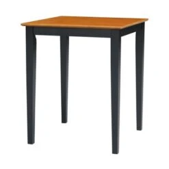 30" X 30" Counter Height Table With 2 Stools - 3 Piece Set - Black / Cherry -Gourmet Interiors 00ea654e f451 459c a55a 7a3cc26c96b5