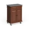 Compact Stainless Steel Top Cherry Portable Kitchen Cart - N/A - Kitchen Cart - Wood - Cherry -Gourmet Interiors 0188aaa4 b6f4 4a3b 93d1 aa3468385995
