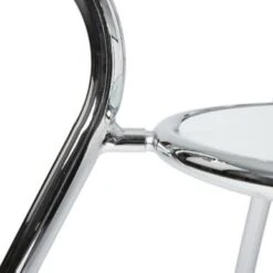 Simple Living Tempered Glass Chrome Round Dining Table - Mable Dining Table -Gourmet Interiors 02057371 b9ac 41c9 a0e7 3e700395f915