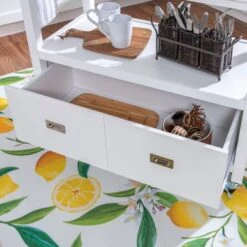 Schley Kitchen Cart White -Gourmet Interiors 03462449 0529 45f7 a953 f09d71680c27