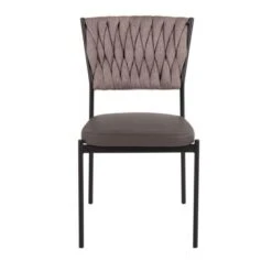 Porch & Den Randolf Braided Dining Chair - Set Of 2 - Sea Green Fabric & Green Faux Leather -Gourmet Interiors 03d1f9cb 2caa 4670 9e7a 9294b3a6e4e7