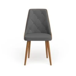 Carson Carrington Arvika Mid-century Modern Walnut Wood Dining Chair - N/A - White -Gourmet Interiors 03d69912 7ed4 4d2b a756 a190a62236ec