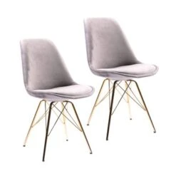 Porthos Home Alia Dining Chairs Set Of 2, Velvet And Gold Chrome Legs - Blue -Gourmet Interiors 03ddb1b2 deb5 45a7 bcb6 9f13680f1ac0
