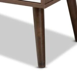 Carson Carrington Agnew Mid-century Modern 3-drawer Sideboard Buffet - Walnut And White -Gourmet Interiors 046b2e48 2860 4c12 8af4 214c7d9a44d4