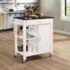 Porch & Den Glenn Black/White Kitchen Cart - Kitchen Cart, Black & White, 32" X 19" X 34"H -Gourmet Interiors 0574a59f a3bb 4035 b0ae fb2b043df2c1