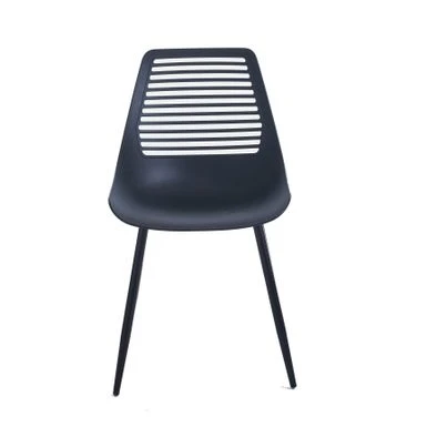 Porthos Home Ebrill Dining Chairs Set Of 2, Plastic Shell, Iron Legs - Black 5 Porthos Home Ebrill Dining Chairs Set Of 2, Plastic Shell, Iron Legs - Black - Image 3