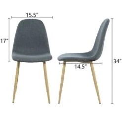 Sicotas 4 Piece Dining Chairs Set For Kitchen Living Room - Grey/Black -Gourmet Interiors 05bd8898 1827 4ccf a8f1 ca3641179cf5