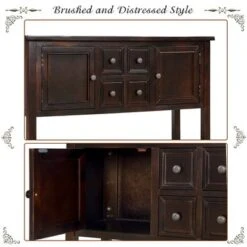 Moda Cambridge Series Buffet Sideboard Console Table - Espresso -Gourmet Interiors 061173cd 2073 4147 8061 49e55aed08ac