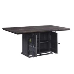 ACME Cargo Dining Table In Antique Walnut & Gunmetal -Gourmet Interiors 067e4fdd deb6 4c1d a8d2 a7c5e0509c9f