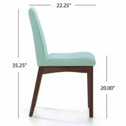 Dimitri Mid-Century Fabric Dining Chair (Set Of 2) By Christopher Knight Home - Mint With Walnut -Gourmet Interiors 06b974bb 51f1 4ad3 870f 7f683ab83019
