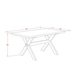 Dining Set - A Dinning Table With Trestle Base And Shitake Fabric Kitchen Chairs - Distressed Jacobean Finish (Pieces Option) - X676MZ606-5 -Gourmet Interiors 06c92312 1bcc 48e9 874e acd306d9be11