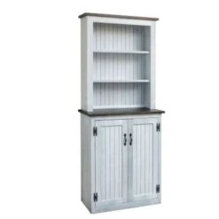 72-inch Tall Lodge Style China Cabinet With 3 Display Shelves And 2 Doors - Espresso Top & Base -Gourmet Interiors 07431e95 b35e 424d 83ea 8bb8f6ff6bfd