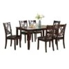 7 Piece Dining Set In Brown - Brown -Gourmet Interiors 085e07ed 672f 494e 82bc 25970a6970c1