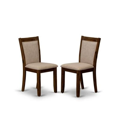 East West Furniture Linen Fabric Upholstered High Back Dining Chairs Set Of 2- (Fabric Color Options) - MZCNT04 4 East West Furniture Linen Fabric Upholstered High Back Dining Chairs Set Of 2- (Fabric Color Options) - MZCNT04 - Image 2