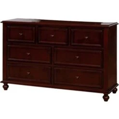 Wooden Dresser With Bun Feet, Dark Brown - Drawers - Brown - Wood -Gourmet Interiors 0937734a 7902 4ed8 b200 2c6ebc49e99f
