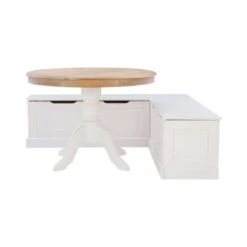 Danbury Backless Corner Breakfast Nook White -Gourmet Interiors 09b2099d 6679 472e bddc da1171e2b658