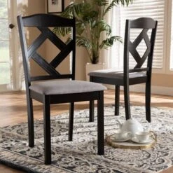 Copper Grove Monongahela Contemporary Fabric Dining Chair Set - Brown -Gourmet Interiors 0a285e19 c458 473e 9137 b04c480cb78c