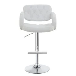 29" Adjustable Height Bar Stool Chrome And White -Gourmet Interiors 0ad3d131 c2da 45d8 bc77 7edb7e0b790b