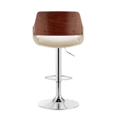Colby Adjustable Cream Faux Leather And Chrome Finish Bar Stool -Gourmet Interiors 0b7f6c78 49a0 485e 8902 d3cc176fc716