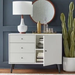 Carson Carrington Horsens 3-Drawer Mid-Century Modern Buffet/Sideboard - Walnut -Gourmet Interiors 0b914742 1a94 4a8d b5cd ab90f94e3395