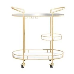 Contemporary Modern Iron 3 Tier Drink Bar Storage Cart - Gold, Silver, Or Matte Black - Gold 11 Contemporary Modern Iron 3 Tier Drink Bar Storage Cart - Gold, Silver, Or Matte Black - Gold -Gourmet Interiors 0bf68f74 7a09 4eab 902f 05425a09ed79