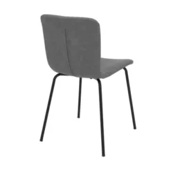 Gillian Modern Light Gray Fabric And Metal Dining Room Chairs - Set Of 2 -Gourmet Interiors 0c1075ec a50b 4104 b0c2 811fa5c5cc82