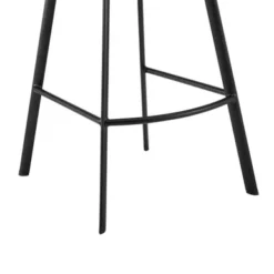 Brigden Gray Faux Leather And Black Metal Swivel 30" Bar Stool -Gourmet Interiors 0c5692c2 334a 4e71 85fd 7d6ab7468d7f