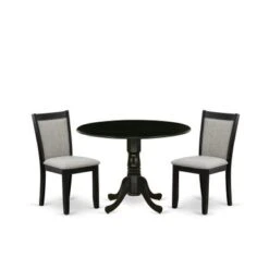 Modern Dining Table Set Consists Of A Dining Table With Drop Leaves And Parson Chairs (Pieces And Finish Option) - DLMZ5-AB6-06 -Gourmet Interiors 0c85ccd2 d8b9 4c3d 9bfc 4ba43fccf095
