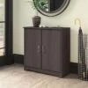 Cabot Small Entryway Cabinet With Doors By Bush Furniture - Heather Gray -Gourmet Interiors 0c9af70e 99cc 4630 97c5 13ba910b1e7b