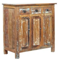 Brown Wood Rustic Cabinet - Brown - 2 Doors & Drawers -Gourmet Interiors 0cc7843b f61a 4748 b44f 4108727e0038