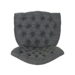 Crosswind Diamond Stitch Fabric Dining Chair By Christopher Knight Home - Charcoal/Brown Wash Finish -Gourmet Interiors 0d129e30 f4bd 4afa 8106 5b1e849dc78b