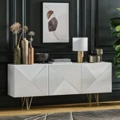 Giza 3D 63" Sideboard - Black -Gourmet Interiors 0e273533 b8f8 4544 8b45 0a2d384832da