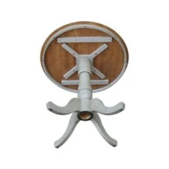 36" Round Top Pedestal Table - Hickory/Stone - Hickory/Stone - 41.1"H -Gourmet Interiors 0e2877c7 6a78 401f bfdf f25a4874bde0