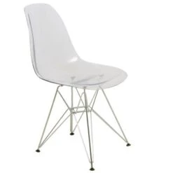 LeisureMod Cresco Modern Dining Side Chair Eiffel Chrome Legs - Transparent Black 23 LeisureMod Cresco Modern Dining Side Chair Eiffel Chrome Legs - Transparent Black -Gourmet Interiors 0e4d2e29 7ec3 4bd2 ac70 b953394eab75