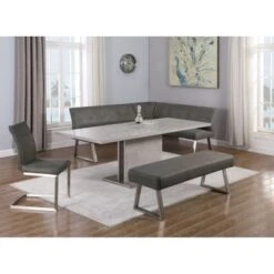Somette Kalie Grey Extendable Laminate Dining Table - Grey -Gourmet Interiors 0e7cc93a cf3b 4f22 bd5d 50719e668d3f
