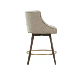 Jett Swivel Beige Upholstered Counter Stool -Gourmet Interiors 0e8af523 af6c 49e9 8238 584e0dc7f6b8