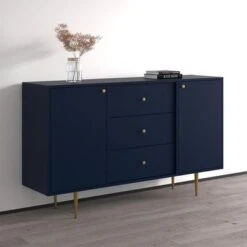 Rose 03 63" Sideboard - Blue -Gourmet Interiors 0ed99ac9 bfd1 4fc3 b01b bc3d219a1444
