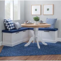 Danbury Backless Corner Breakfast Nook White -Gourmet Interiors 0eeb094f abd8 49ea ae66 67a7f19e0e7d