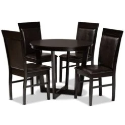 Baxton Studio Irma Modern And Contemporary 5-Piece Dining Set - Brown