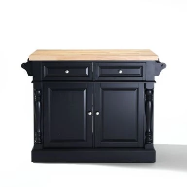 Oxford Kitchen Island W/X-Back Stools - With Seating - Black - Granite 10 Oxford Kitchen Island W/X-Back Stools - With Seating - Black - Granite - Image 8