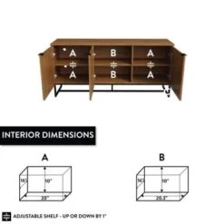Soderhamn Oak Sideboard Buffet Cabinet With Rattan Doors - Oak -Gourmet Interiors 0fb6f8b3 964a 4667 a5d2 c3d4a74ba0fd