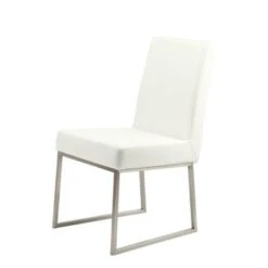 Aurelle Home Seville Modern White Dining Chair - 28" X 32" X 21" - Dining Chair -Gourmet Interiors 0fd4394f 68a5 4602 959a c3c60479f76d