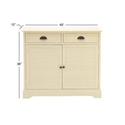 MDF Farmhouse Cabinet 35 X 40 X 12 - Cream -Gourmet Interiors 1095a673 d29a 442d 9c30 d27d9f77f8aa
