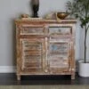 Brown Wood Rustic Cabinet - Brown - 2 Doors & Drawers -Gourmet Interiors 10d68f2a 6d46 4034 87cc 9b039396f8f5