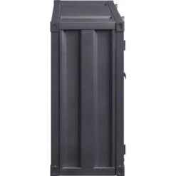 Metal Frame Server With 2 Open Compartments In White Finish - White -Gourmet Interiors 1117973b 6ca4 4e20 987e 248012f48d0a