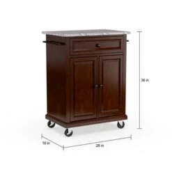 Compact Vintage Mahogany Finish Solid Granite Top Kitchen Cart And Island - N/A - Kitchen Cart - Wood - Brown 11 Compact Vintage Mahogany Finish Solid Granite Top Kitchen Cart And Island - N/A - Kitchen Cart - Wood - Brown -Gourmet Interiors 11ae6f58 4bd6 4484 8621 245b1d546eff