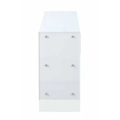 Somette Barry Contemporary Wooden & Solid Acrylic Buffet With 6 Drawers - 60.50" X 15.75" X 31.50" - White -Gourmet Interiors 11bdfb2a 6c86 4972 9091 b205fec58b2f