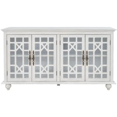 Merax 4 Acrylic Doors Sideboard With Adjustable Height Shelves - Black 13 Merax 4 Acrylic Doors Sideboard With Adjustable Height Shelves - Black - Image 11